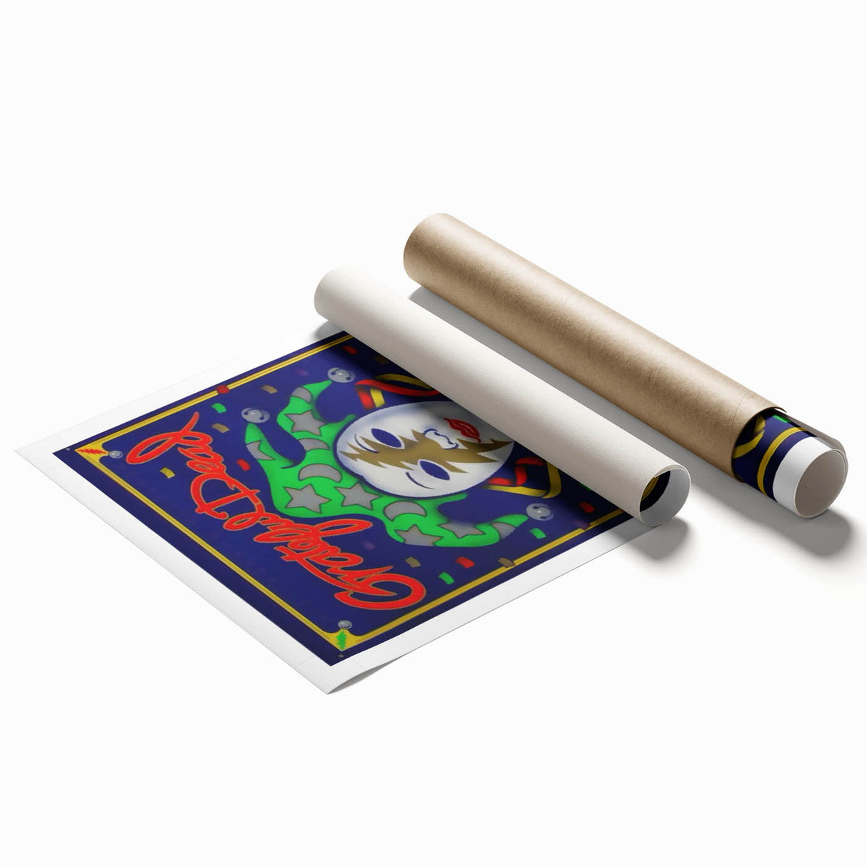 Grateful Dead Retro Wall Art – Vintage Mardi Gras Concert Print