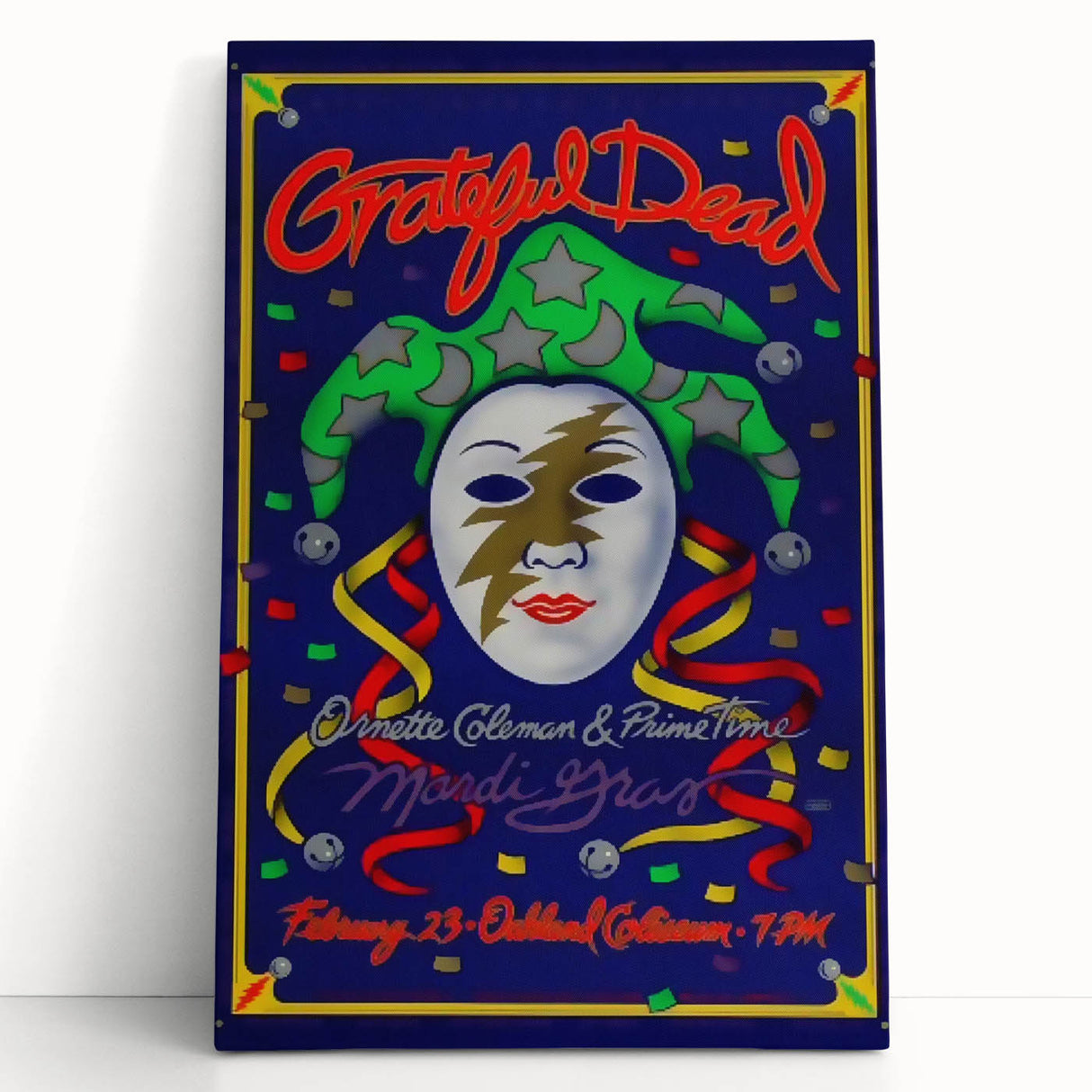 Grateful Dead Retro Wall Art – Vintage Mardi Gras Concert Print