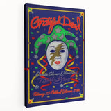 Grateful Dead Retro Wall Art – Vintage Mardi Gras Concert Print