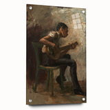 Realism Art Prints - The Banjo Player Study by Thomas Eakins Music Art
