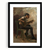 Realism Art Prints - The Banjo Player Study by Thomas Eakins Music Art