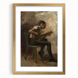 Realism Art Prints - The Banjo Player Study by Thomas Eakins Music Art
