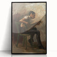 Realism Art Prints - The Banjo Player Study by Thomas Eakins Music Art