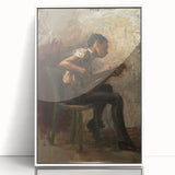 Realism Art Prints - The Banjo Player Study by Thomas Eakins Music Art
