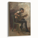 Realism Art Prints - The Banjo Player Study by Thomas Eakins Music Art