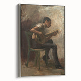 Realism Art Prints - The Banjo Player Study by Thomas Eakins Music Art