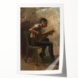 Realism Art Prints - The Banjo Player Study by Thomas Eakins Music Art