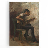 Realism Art Prints - The Banjo Player Study by Thomas Eakins Music Art