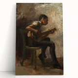 Realism Art Prints - The Banjo Player Study by Thomas Eakins Music Art