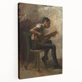 Realism Art Prints - The Banjo Player Study by Thomas Eakins Music Art