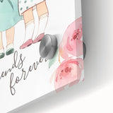 Personalized Kids Art – Friends Forever Girls Illustration Print