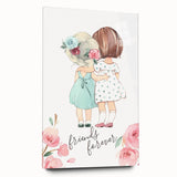 Personalized Kids Art – Friends Forever Girls Illustration Print