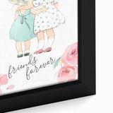 Personalized Kids Art – Friends Forever Girls Illustration Print