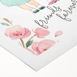 Personalized Kids Art – Friends Forever Girls Illustration Print