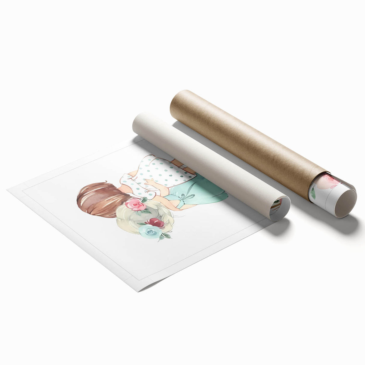 Personalized Kids Art – Friends Forever Girls Illustration Print