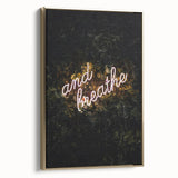 Framed canvas depicting a vintage-style landscape with autumnal trees in gold and black tones, ideal for bedroom wall decor.