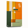 Modern Dining Room Art – Geometric Orange & Green Wall Print