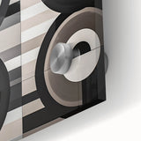 Modern Monochrome Living Room Wall Art - Abstract Canvas Print