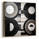 Modern Monochrome Living Room Wall Art - Abstract Canvas Print
