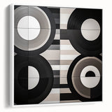 Modern Monochrome Living Room Wall Art - Abstract Canvas Print