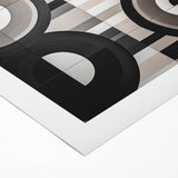 Modern Monochrome Living Room Wall Art - Abstract Canvas Print