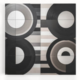 Modern Monochrome Living Room Wall Art - Abstract Canvas Print