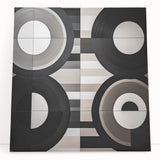 Modern Monochrome Living Room Wall Art - Abstract Canvas Print