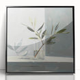 Framed abstract floral wall art with vibrant colors, featuring a black acrylic frame. This modern design adds a stylish touch to home decor. Perfect for living spaces or offices.
