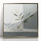 Framed acrylic wall art featuring abstract floral design in vibrant colors, highlighted by a gold frame, perfect for modern home decor or art enthusiasts.