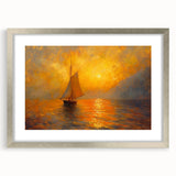 Abstract landscape wall art framed in silver with a mat, showcasing vibrant colors and intricate details, perfect for modern home decor.