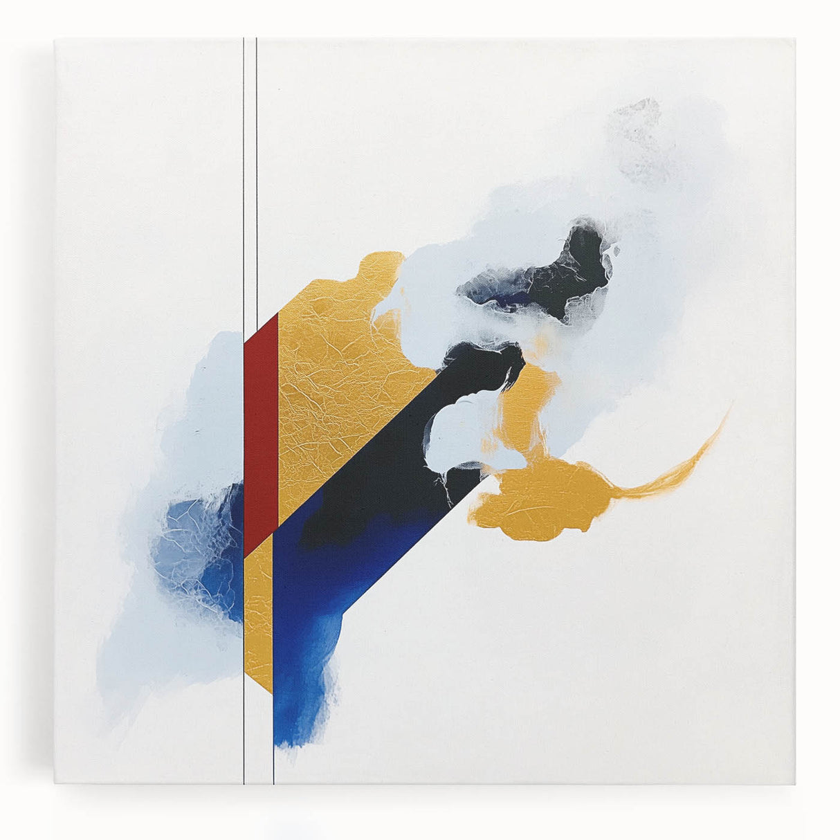 Contemporary Abstract Canvas – Geometric Colorfield Motion