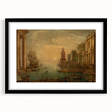 Baroque Harbor Scene Wall Art - Classic Historical Art Print