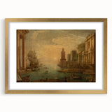 Baroque Harbor Scene Wall Art - Classic Historical Art Print