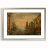 Baroque Harbor Scene Wall Art - Classic Historical Art Print