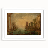 Baroque Harbor Scene Wall Art - Classic Historical Art Print