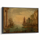 Baroque Harbor Scene Wall Art - Classic Historical Art Print