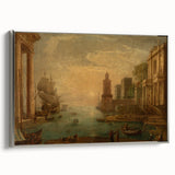 Baroque Harbor Scene Wall Art - Classic Historical Art Print