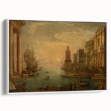 Baroque Harbor Scene Wall Art - Classic Historical Art Print