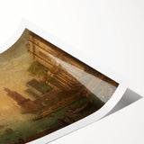 Baroque Harbor Scene Wall Art - Classic Historical Art Print