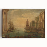 Baroque Harbor Scene Wall Art - Classic Historical Art Print