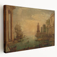 Baroque Harbor Scene Wall Art - Classic Historical Art Print