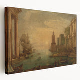 Baroque Harbor Scene Wall Art - Classic Historical Art Print