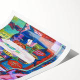 Expressionism Wall Art - Vibrant Bohemian Interior Scene Painting