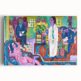 Expressionism Wall Art - Vibrant Bohemian Interior Scene Painting