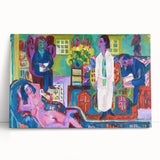 Expressionism Wall Art - Vibrant Bohemian Interior Scene Painting