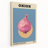 Large canvas featuring assorted fruits in vibrant colors, ideal for kitchen wall art.