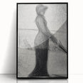 Monochrome Pointillism Art - Woman with Parasol - Seurat’s Graceful Print