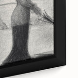 Monochrome Pointillism Art - Woman with Parasol - Seurat’s Graceful Print