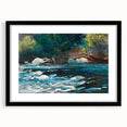 Realism Art Prints - The Rapids, Hudson River by Winslow Homer Nature Art