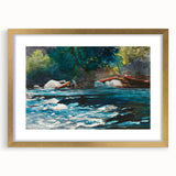 Realism Art Prints - The Rapids, Hudson River by Winslow Homer Nature Art